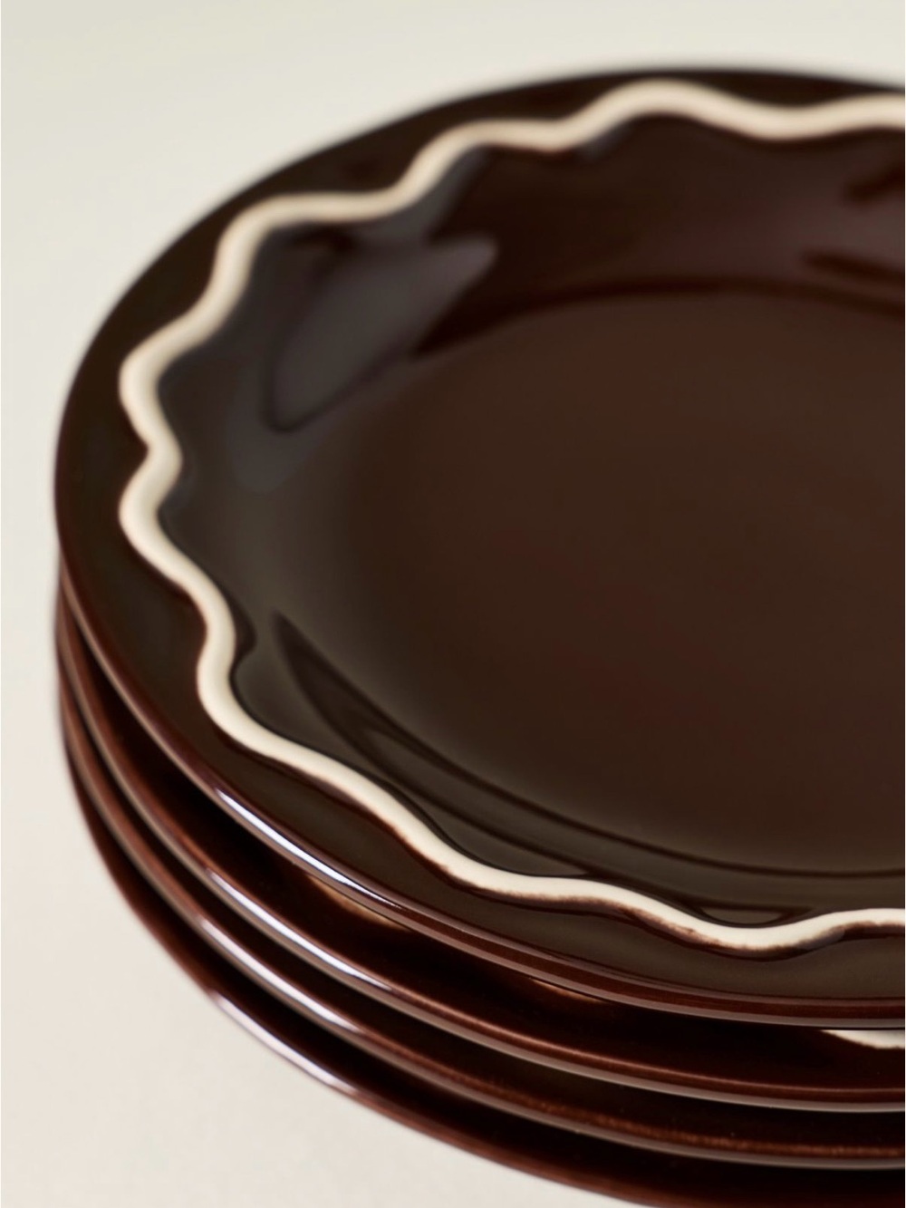 Anthropologie Lucie Portuguese Stoneware Dessert Plates, Set of 4